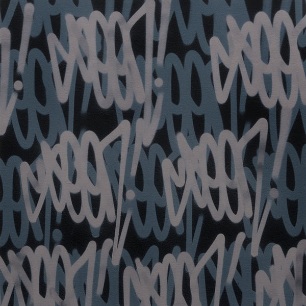 GRAFFITI ARTIST SEEN  - " Grey Multi Tags "  Aerosol on  Canvas 30"x30"