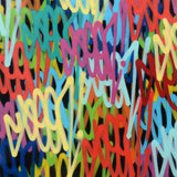 GRAFFITI ARTIST SEEN  -  " Multi Tags"  Aerosol on  Canvas