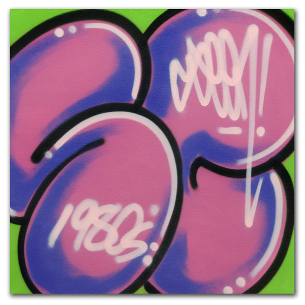 GRAFFITI ARTIST SEEN  -  "Signature Bubble"   Aerosol on  Canvas