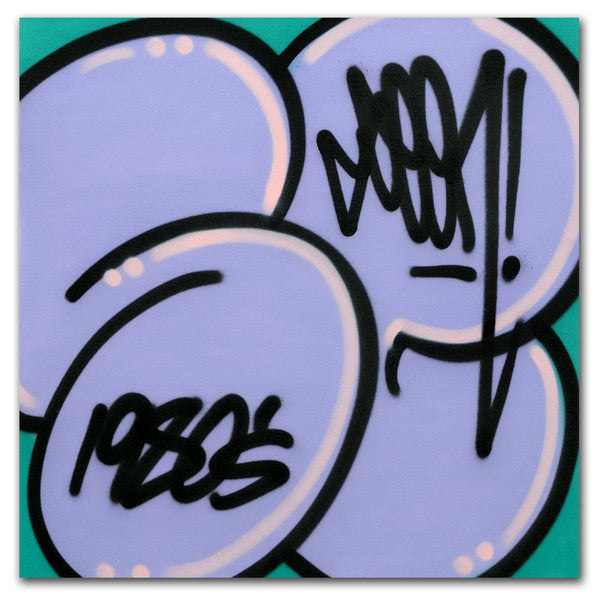 GRAFFITI ARTIST SEEN  -  "Signature Bubble"   Aerosol on  Canvas