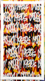 GRAFFITI ARTIST SEEN  -  "Multi Tags 1980's"  Aerosol on  Canvas