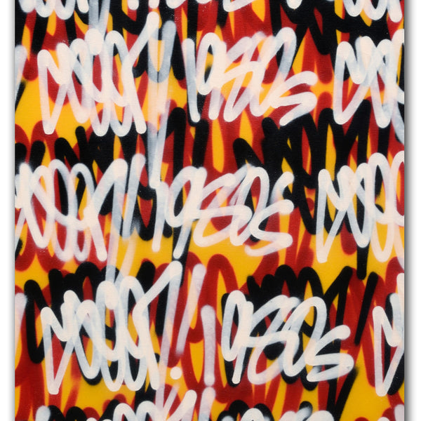 GRAFFITI ARTIST SEEN  -  "Multi Tags 1980's"  Aerosol on  Canvas