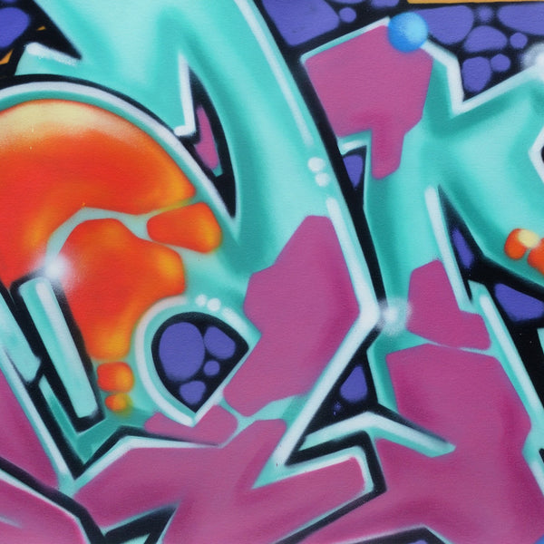 GRAFFITI ARTIST SEEN -  "MAD Wildstyle"  Aerosol  on  Canvas