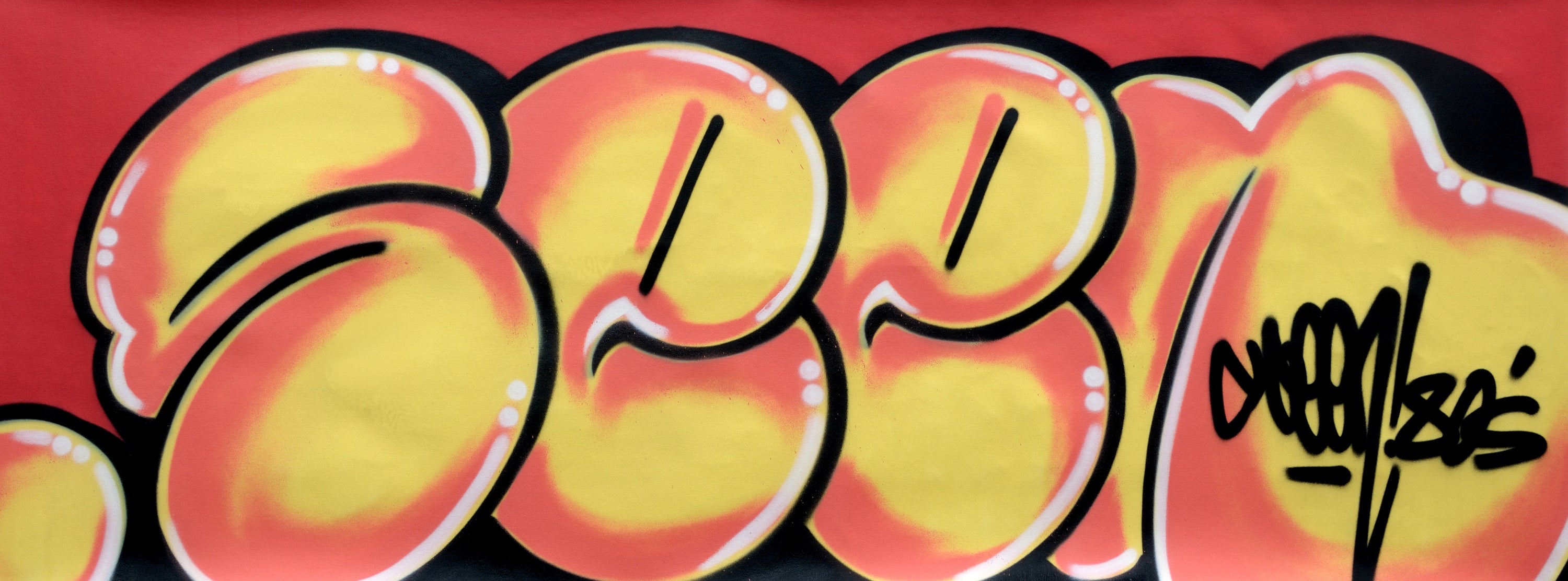 GRAFFITI ARTIST SEEN -  "Classic Bubble"  Aerosol on Canvas