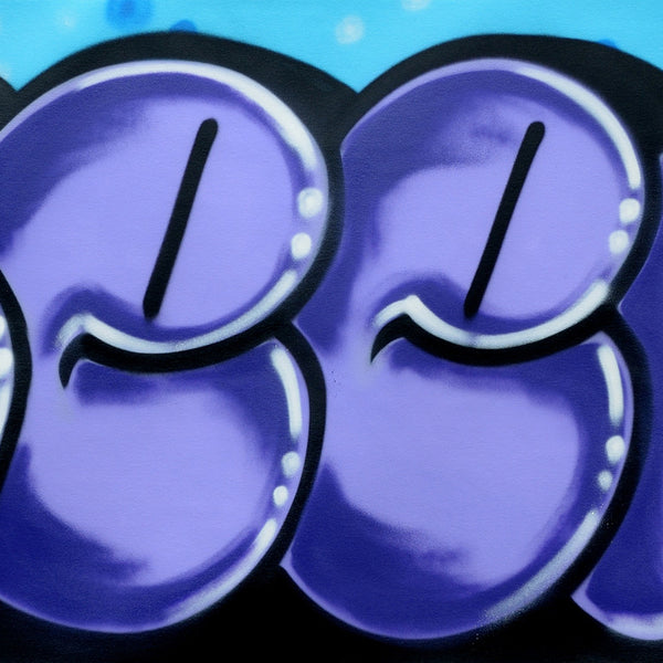 GRAFFITI ARTIST SEEN -  "Classic Bubble"  Aerosol on Canvas