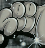 GRAFFITI ARTIST SEEN  -  "Super Bubble Blk"  Aerosol on  Canvas