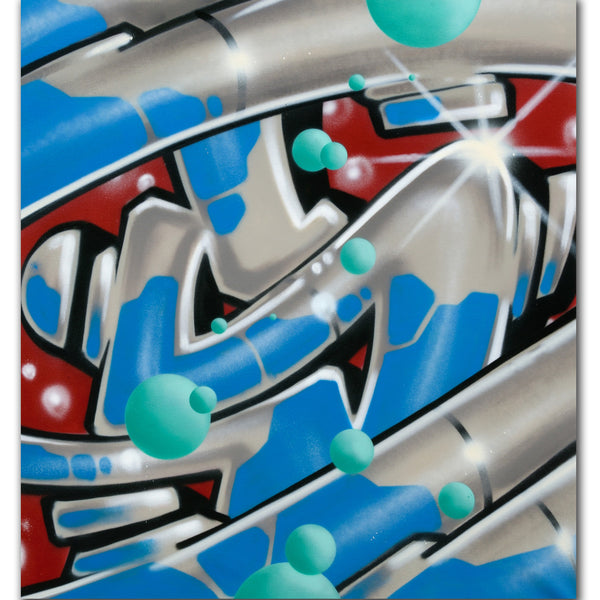 GRAFFITI ARTIST SEEN  -  "Super S"  Aerosol on  Canvas