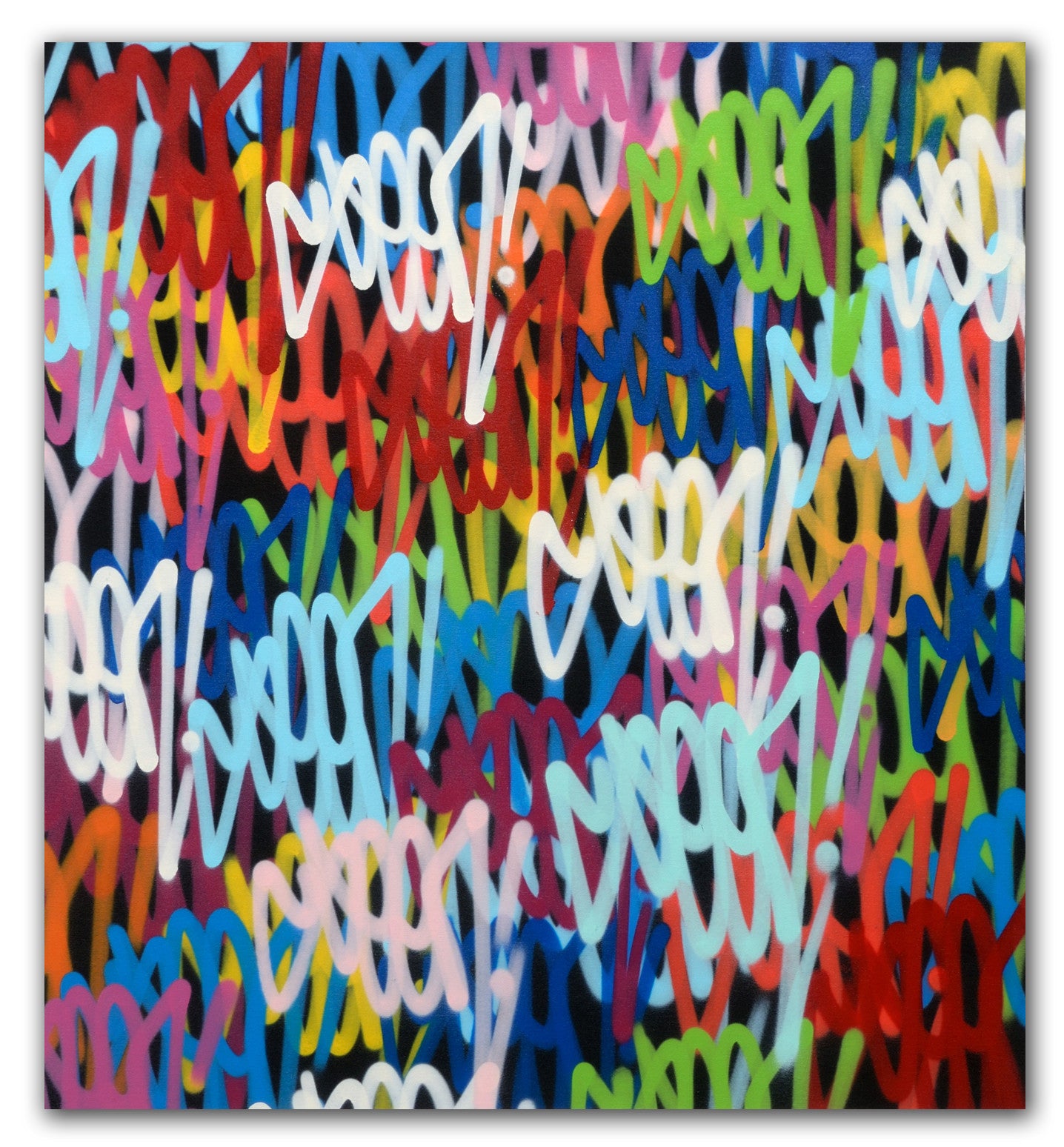 GRAFFITI ARTIST SEEN  -  "Multi Tags #3"  Aerosol on  Canvas