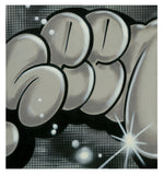 GRAFFITI ARTIST SEEN  -  "Super Bubble Blk"  Aerosol on  Canvas