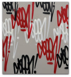 GRAFFITI ARTIST SEEN  -  "Multi  Tags"  Aerosol on  Canvas 46"x42"