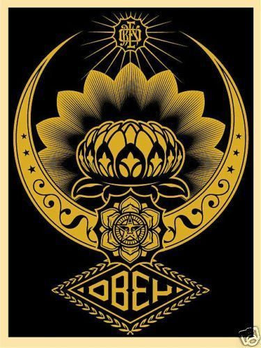 Shepard Fairey - Lotus Ornament-Gold