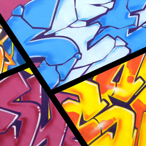GRAFFITI ARTIST SEEN -  "Mix N Match"  Aerosol on Canvas