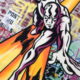 GRAFFITI ARTIST SEEN  -  "Silver Surfer"  Aerosol on  Canvas