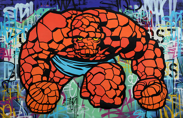 GRAFFITI ARTIST SEEN  -  "The Thing"  Aerosol on  Canvas