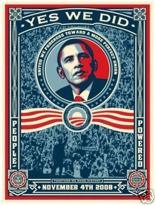 SHEPARD FAIREY - Yes We Did Obama Stickers