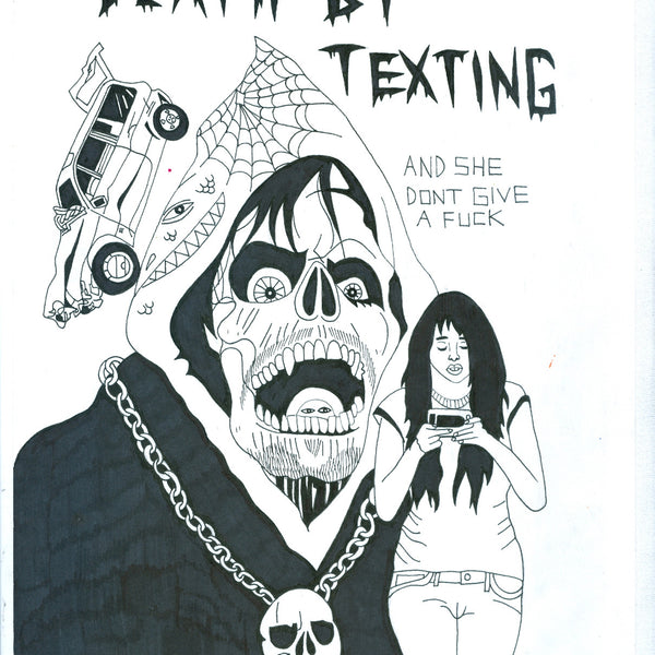 ALBERT REYES - "Death by Texting "Drawing