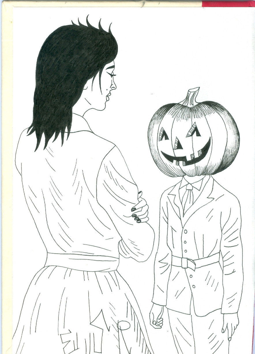 ALBERT REYES - "Pumpkin Head "Drawing
