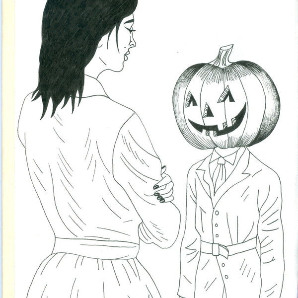 ALBERT REYES - "Pumpkin Head "Drawing