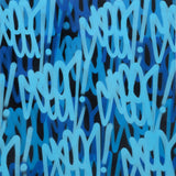 GRAFFITI ARTIST SEEN  -  "Blue Multi  Tags 1"  Aerosol on  Canvas