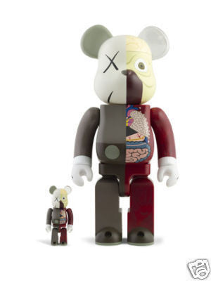 KAWS-Original Fake 400% & 100% Dissected Bearbricks Set