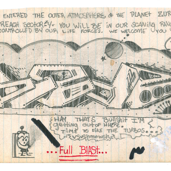 BLADE - "Future Odyssey "- Original Drawing for train 1978