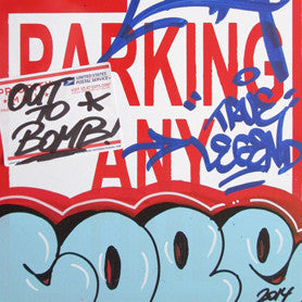 COPE 2 - "Blue Classic Bubble 34" No Parking Sign