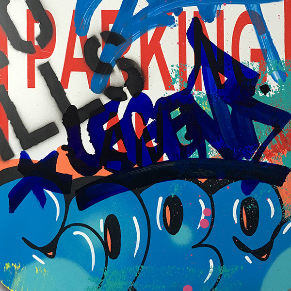 COPE 2 - "Blue Classic Bubble" No Parking Sign