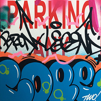 COPE 2 - "Blue Classic Bubble" No Parking Sign