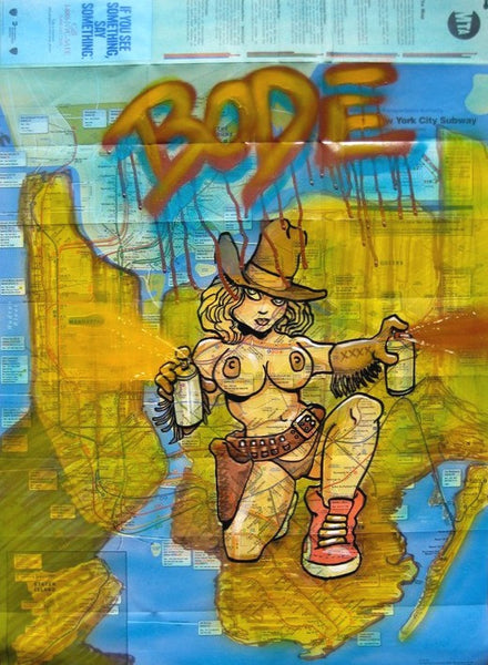 MARK BODE  "Cowgirl in NYC Town" Map