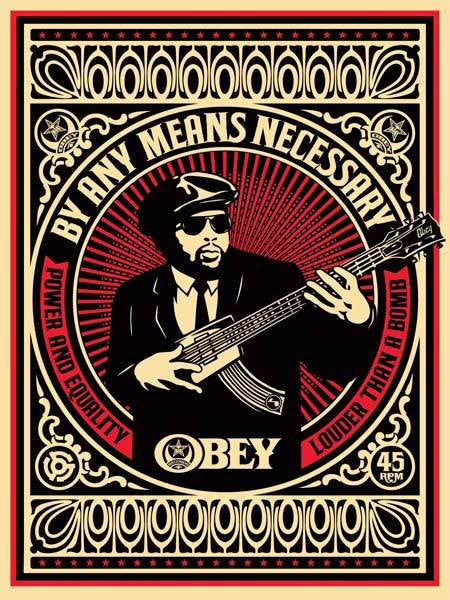 SHEPARD FAIREY - "By any means Necessary" Red