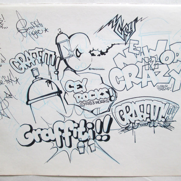 CEY -  "Rocks/Graffiti"  Drawing 1983