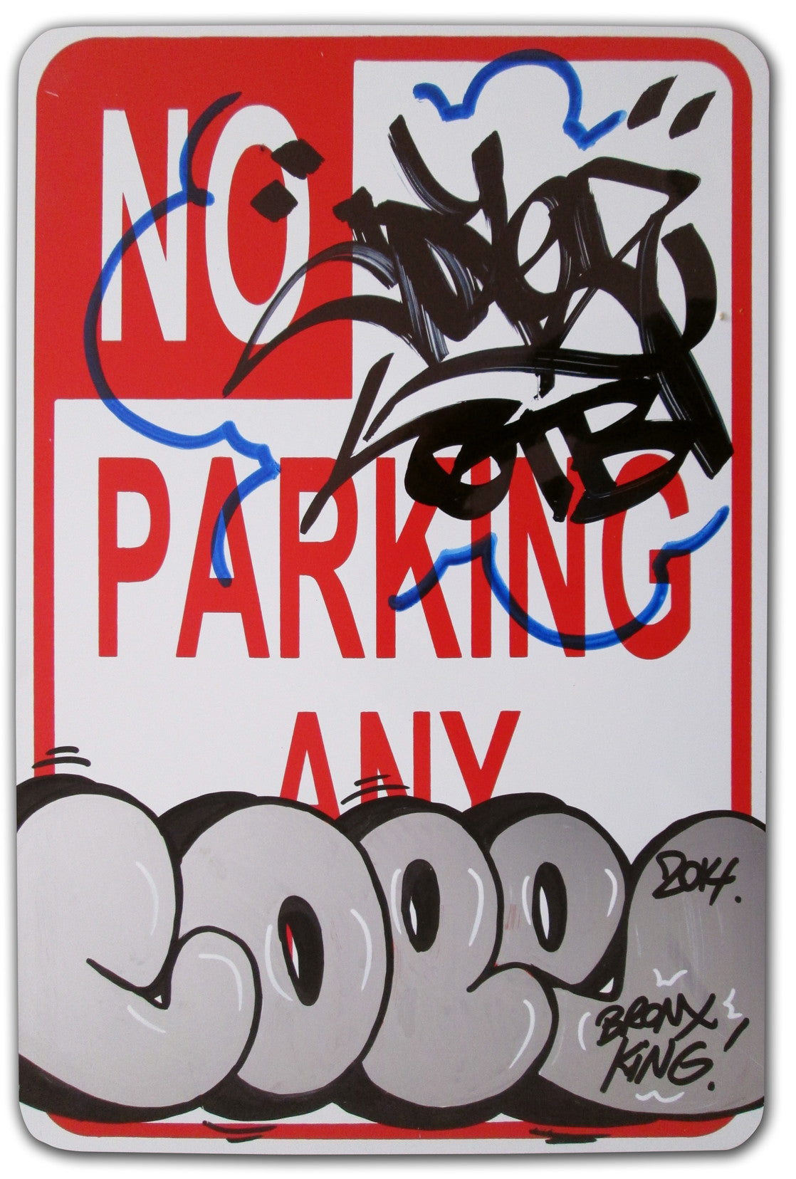 COPE 2 - "Bronx King" No Parking Sign