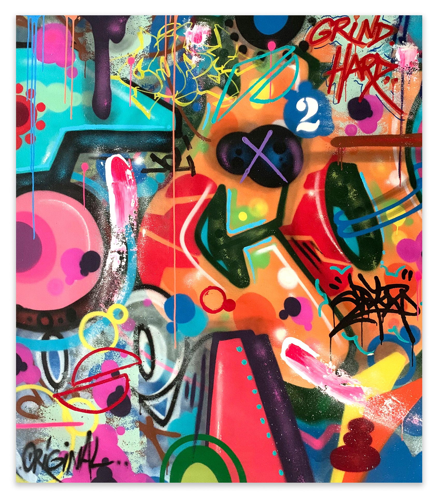 COPE2 "Grind Hard" 50"x60" Painting