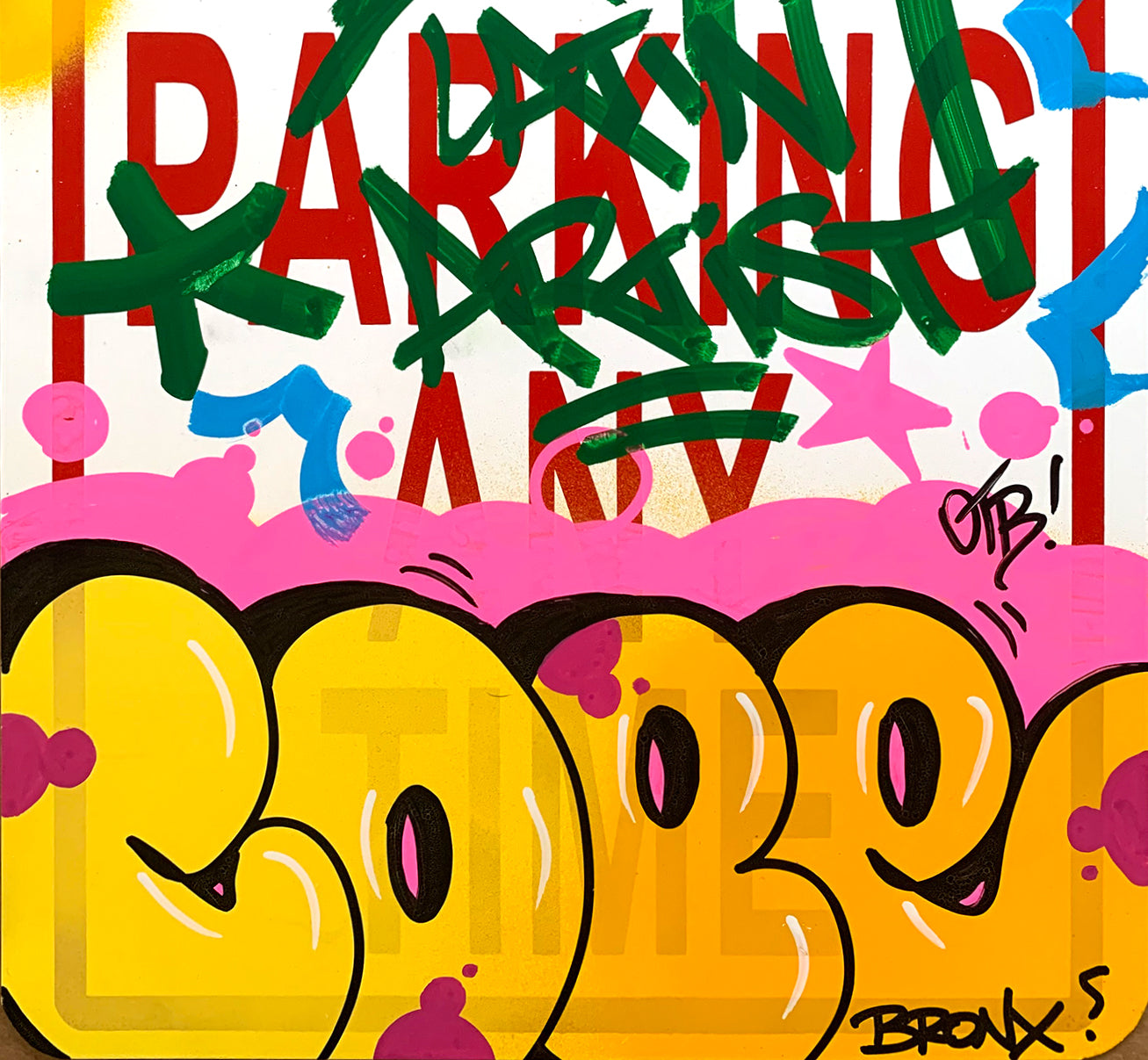 COPE 2 - "Latin Artist"  No Parking Sign