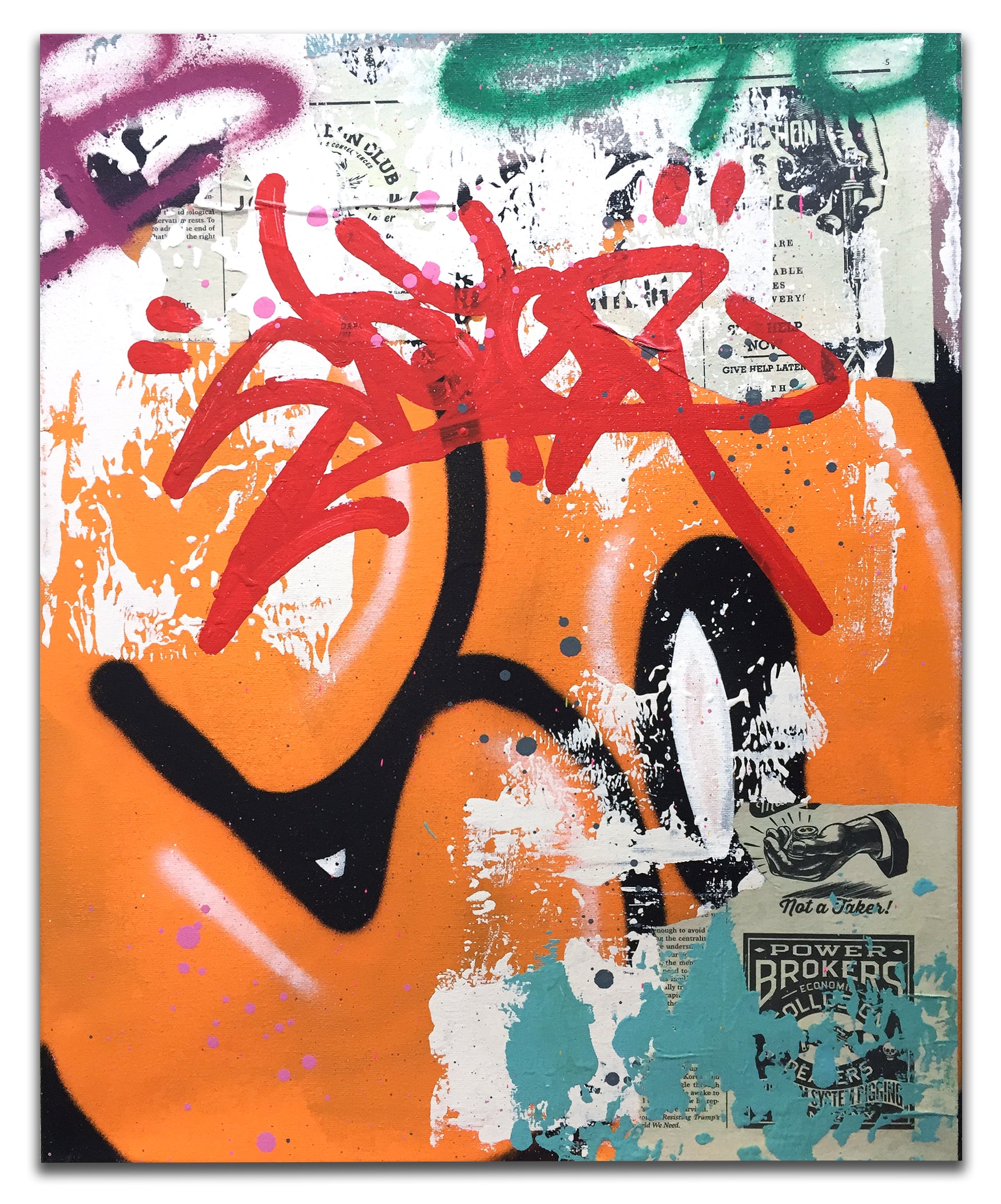 COPE2  "Orange Bubble" Painting