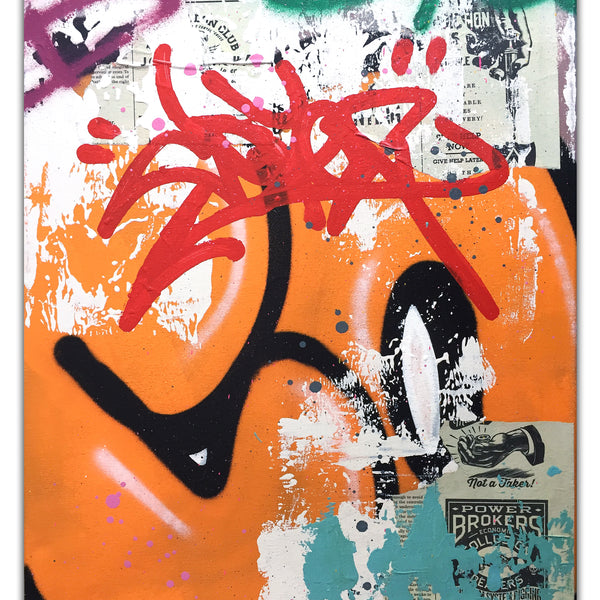 COPE2  "Orange Bubble" Painting