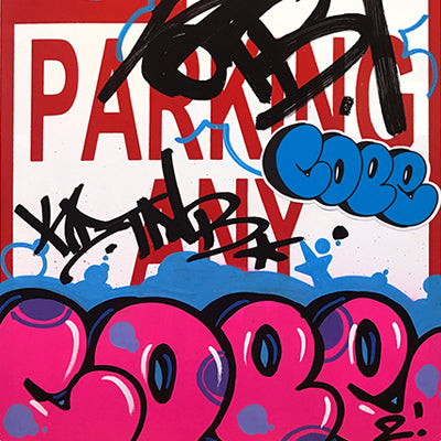 COPE 2 - "Pink Bubble" No Parking Sign