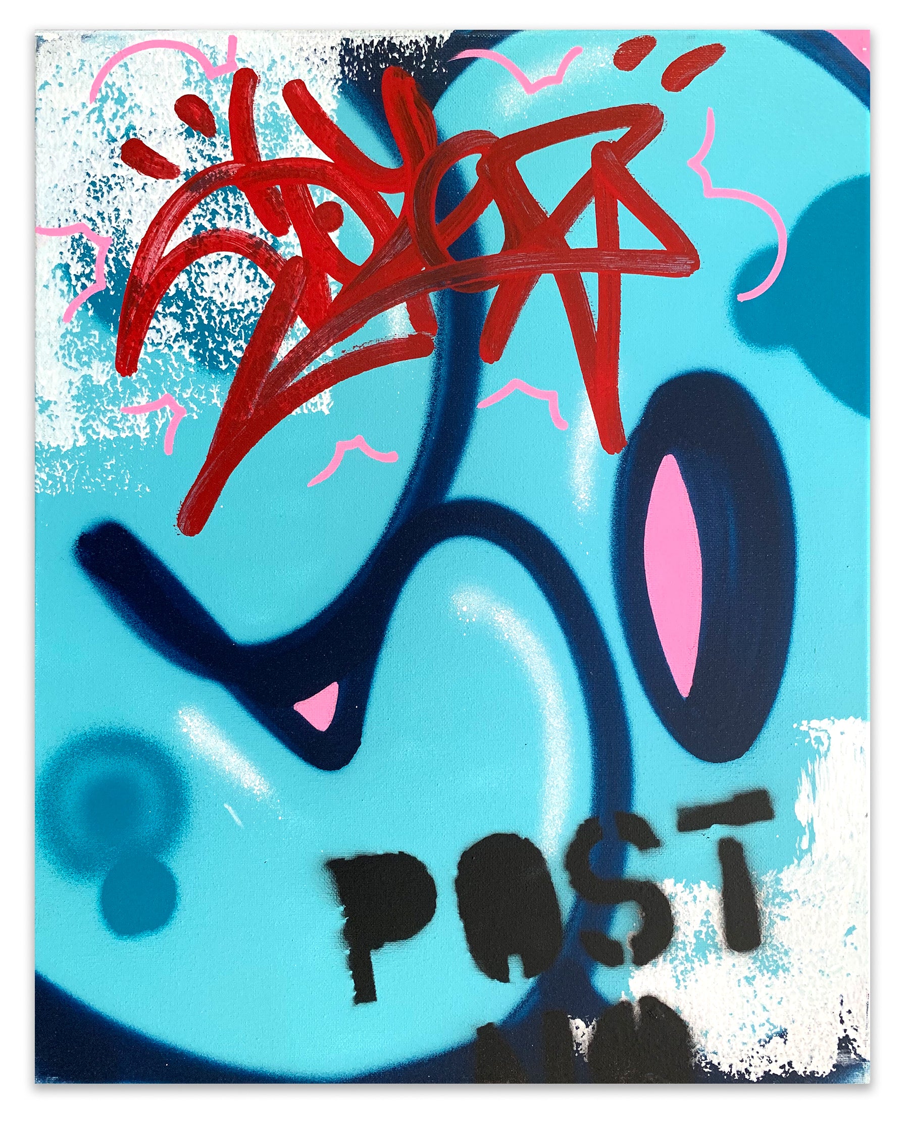 COPE2  "Post No Bills Blue" Painting