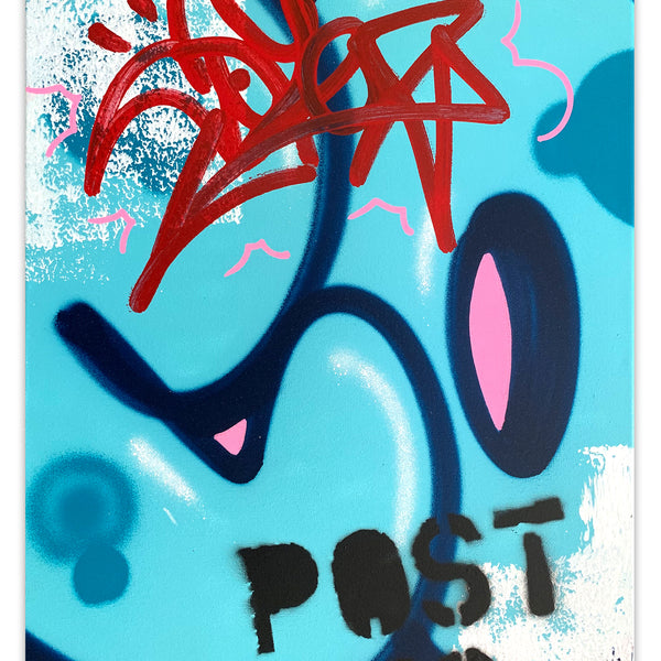 COPE2  "Post No Bills Blue" Painting