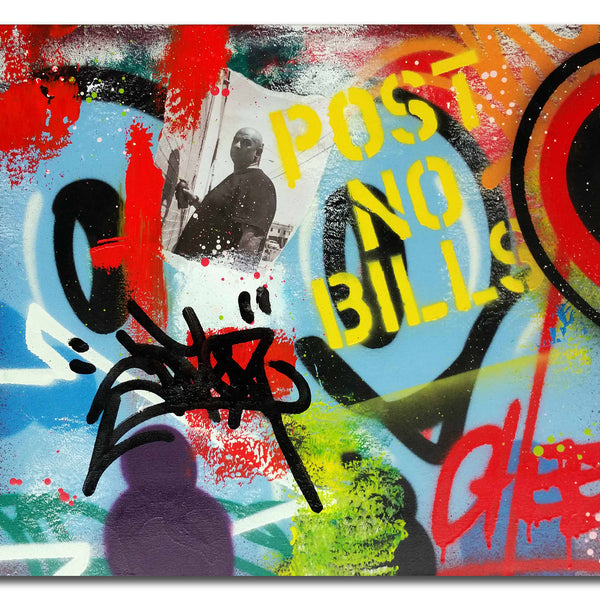 COPE2  "Post No Bills " 25.5" x 21" Painting