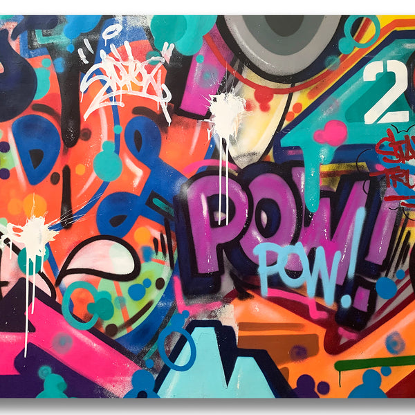 COPE2 "POW" 45" x 56" Painting