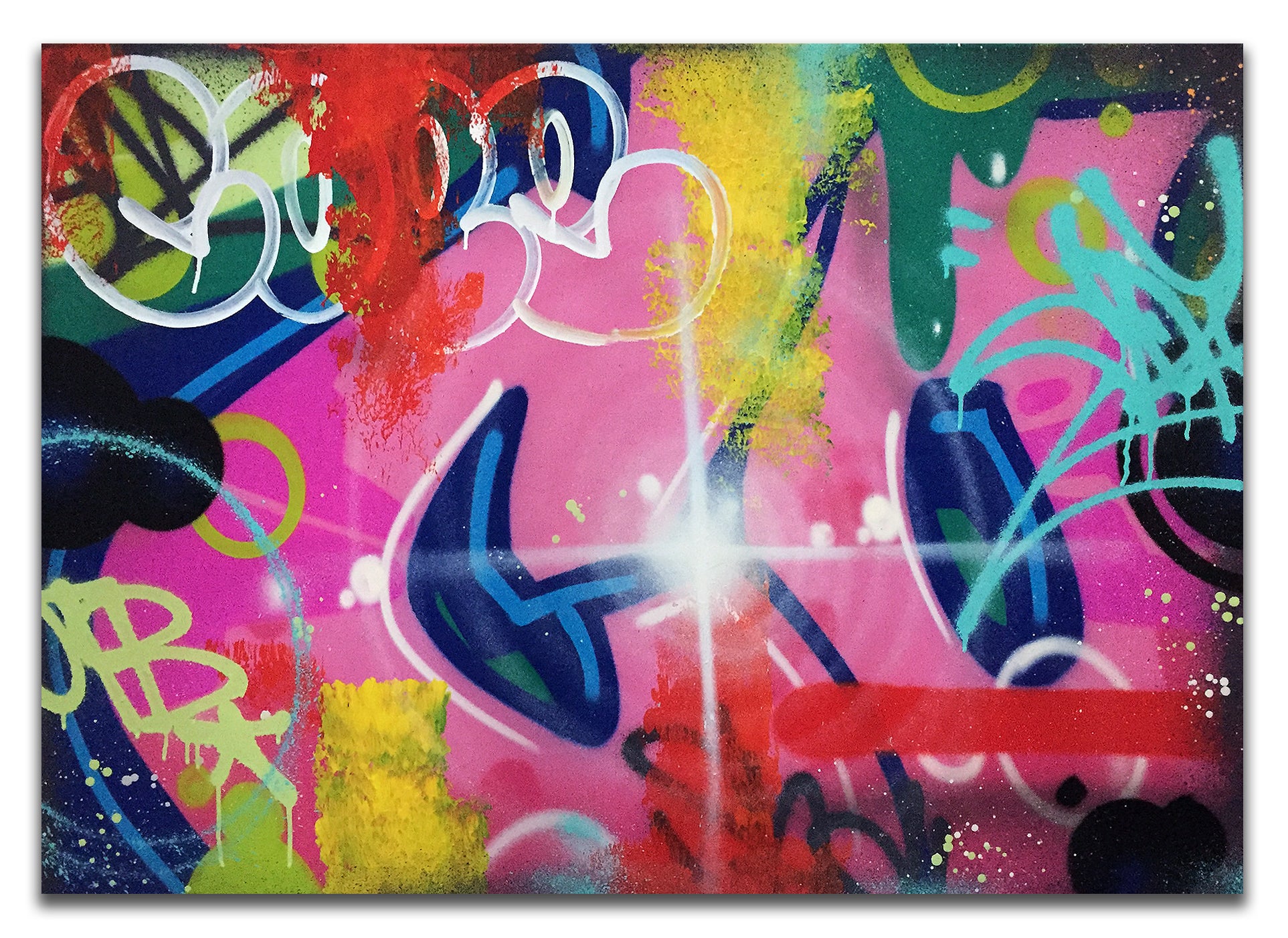 COPE2  "Pink Bubble "43" x 31" Painting
