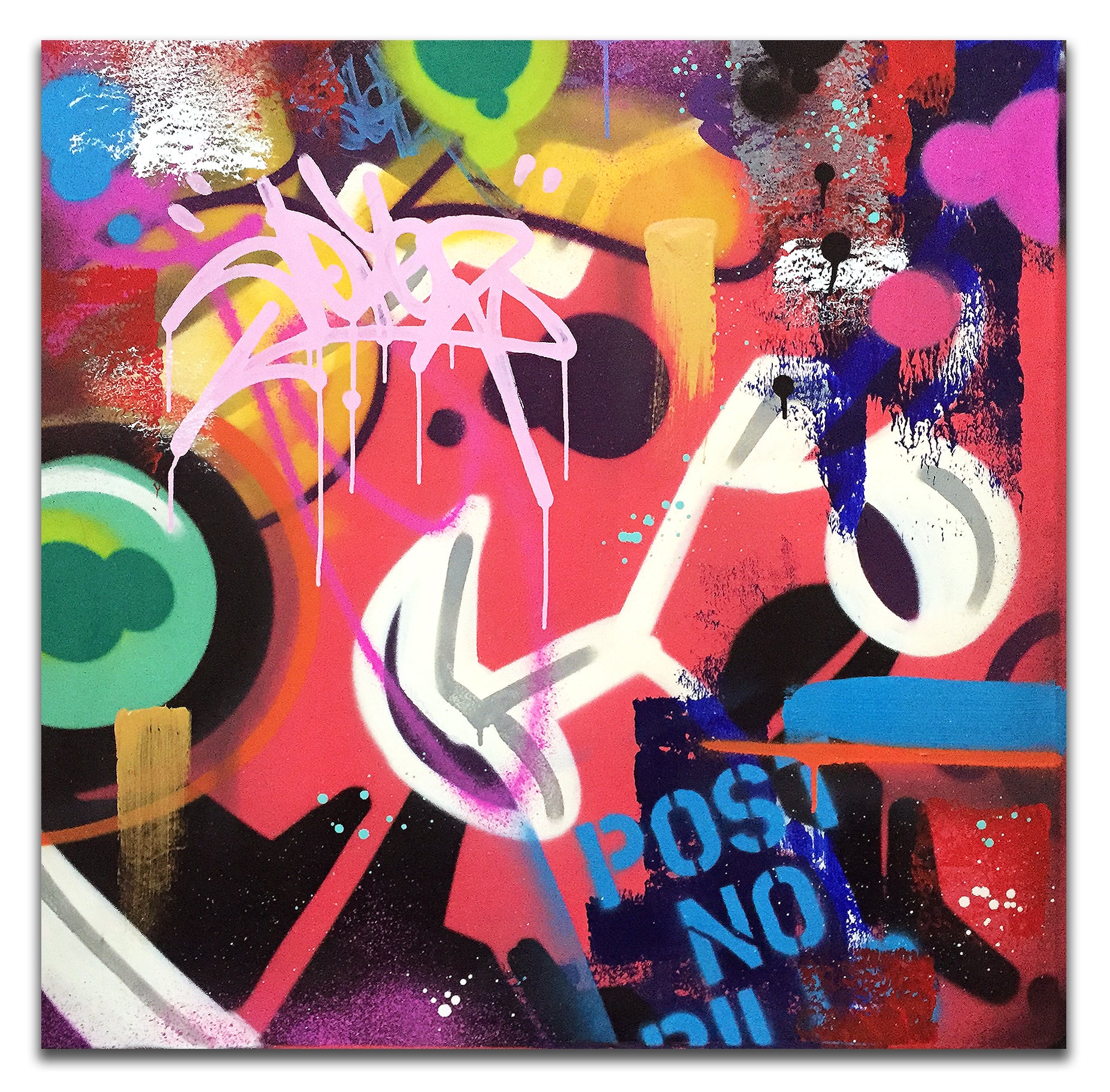 COPE2  "Post No Bills"  35" x 35" Painting