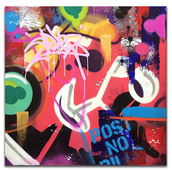 COPE2  "Post No Bills"  35" x 35" Painting