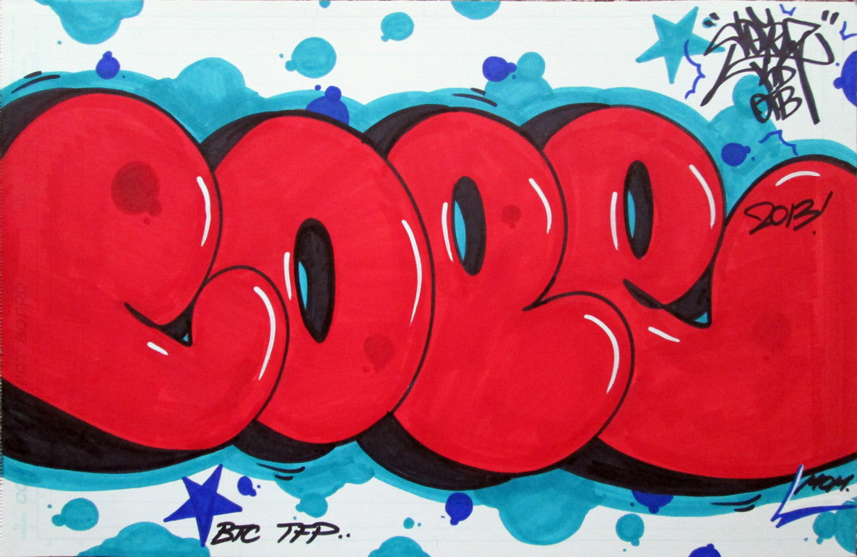 COPE 2 - " Red Bubble" Black Book Drawing