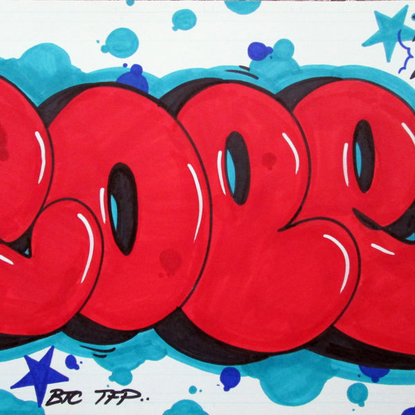 COPE 2 - " Red Bubble" Black Book Drawing