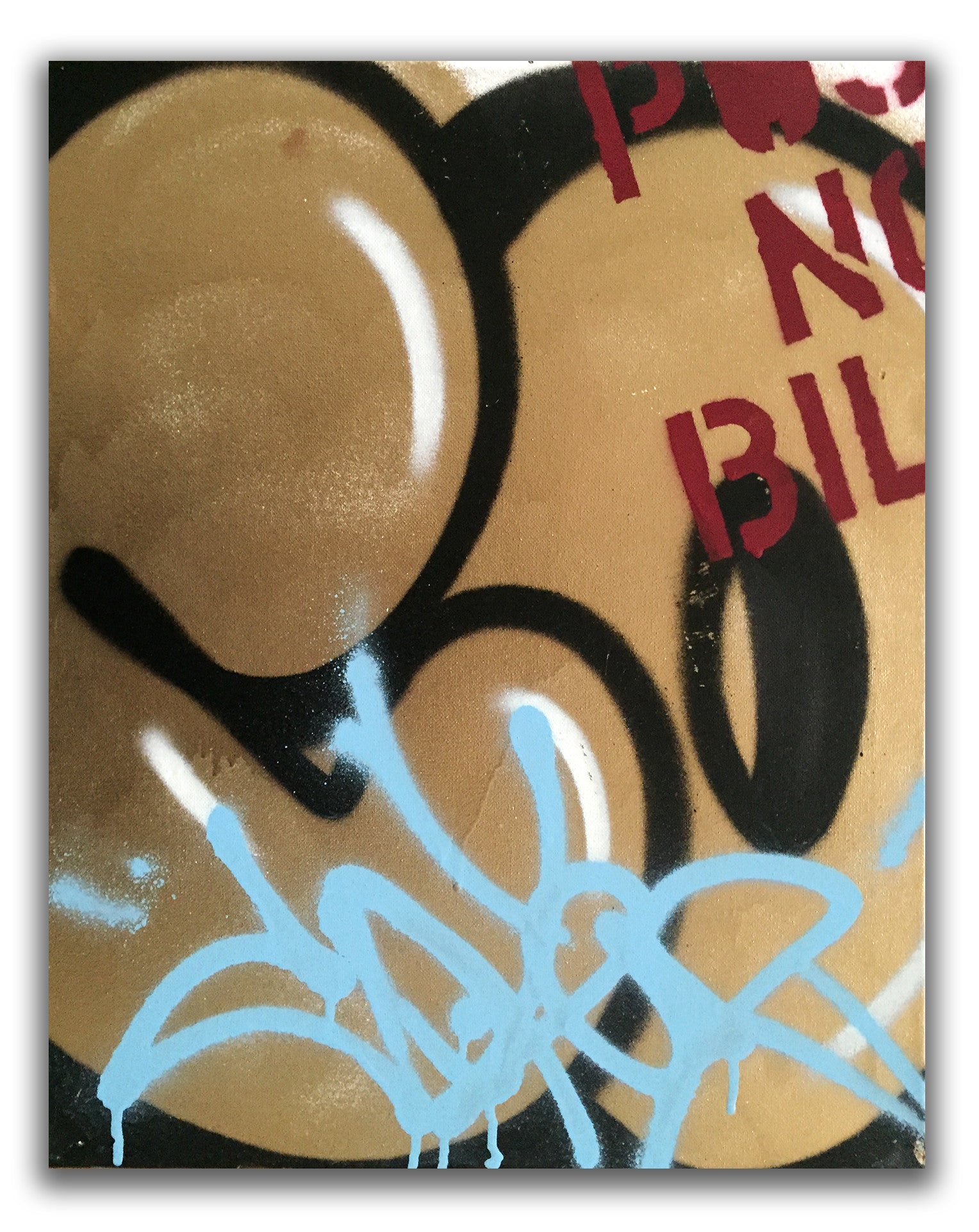 COPE2 - "Post No Bills Gold 2" Painting