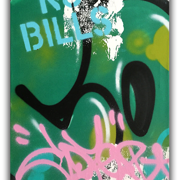 COPE2 - "Post No Bills Green" Painting