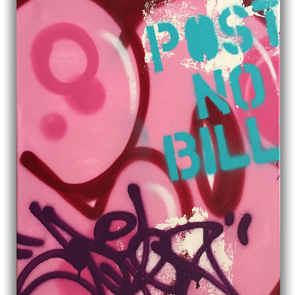 COPE2 - "Post No Bills Pink" Painting