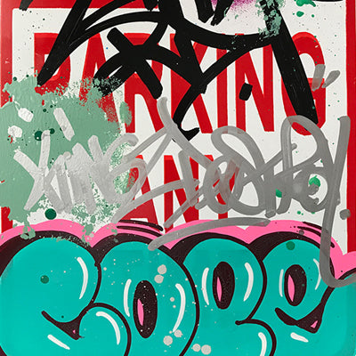 COPE 2 - "Blue Classic Bubble" No Parking Sign